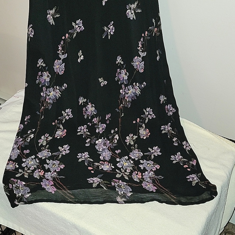 Victoria Holly sleeveless dress black with beautiful florals size medium - Picture 5 of 9